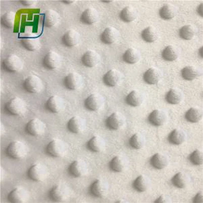 Cream Minky Dots Cuddle Fabric