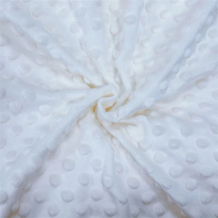 White Minky Dot Fabric